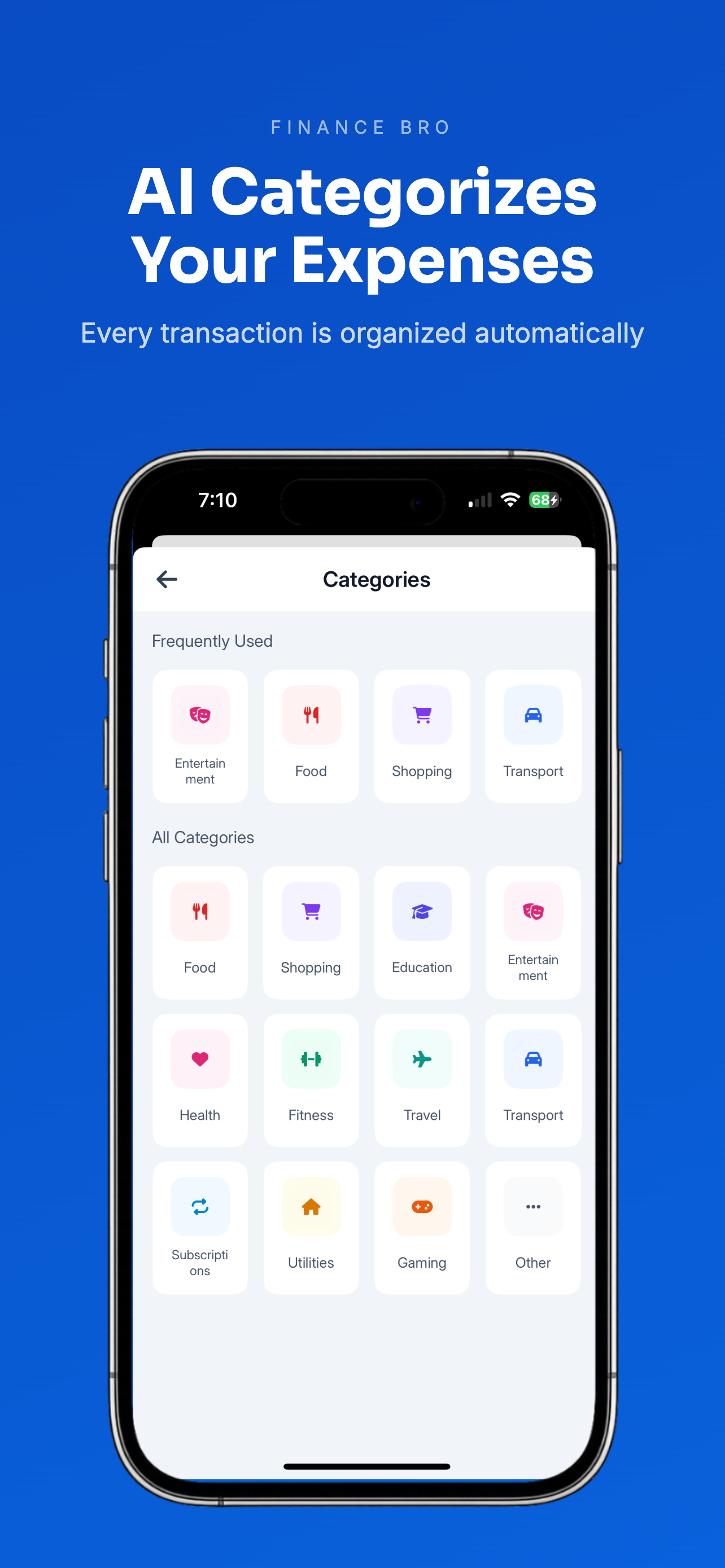 AI auto-categorizes your expenses